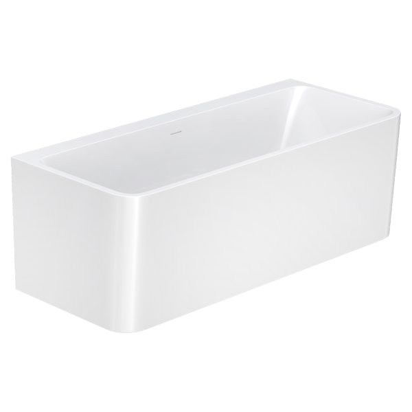 Fienza Delta Back-To-Wall Acrylic Bath with Overflow, 1700mm FR8773-OF