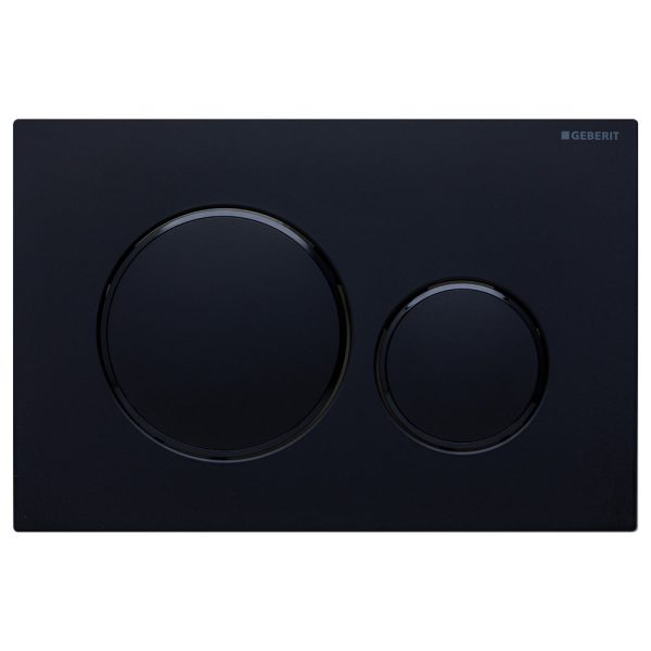 Geberit Sigma 20 Round Button Flush Plate, Matte Black SIG20-BL