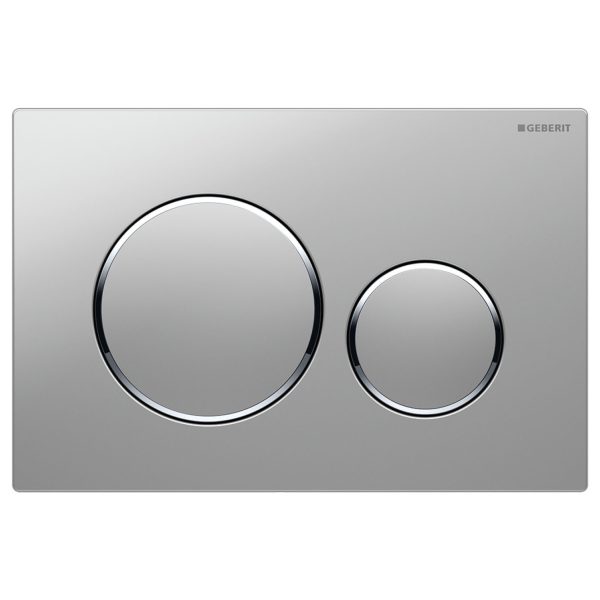 Geberit Sigma 20 Round Button Flush Plate, Matte Chrome SIG20-S