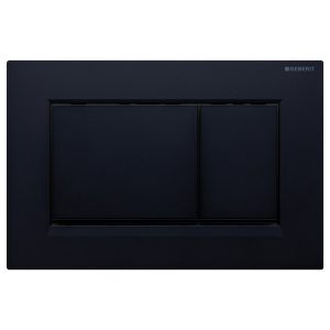 Geberit Sigma 30 Rectangular Button Flush Plate, Matte Black SIG30-BL