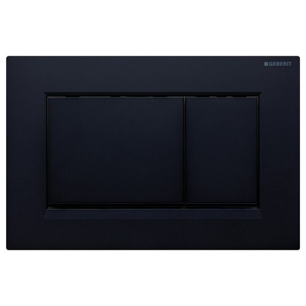 Geberit Sigma 30 Rectangular Button Flush Plate, Matte Black SIG30-BL