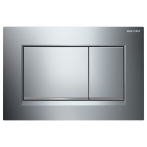 Geberit Sigma 30 Rectangular Button Flush Plate, Chrome SIG30-C