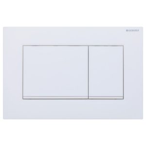 Geberit Sigma 30 Rectangular Button Flush Plate, Matte White SIG30-WH