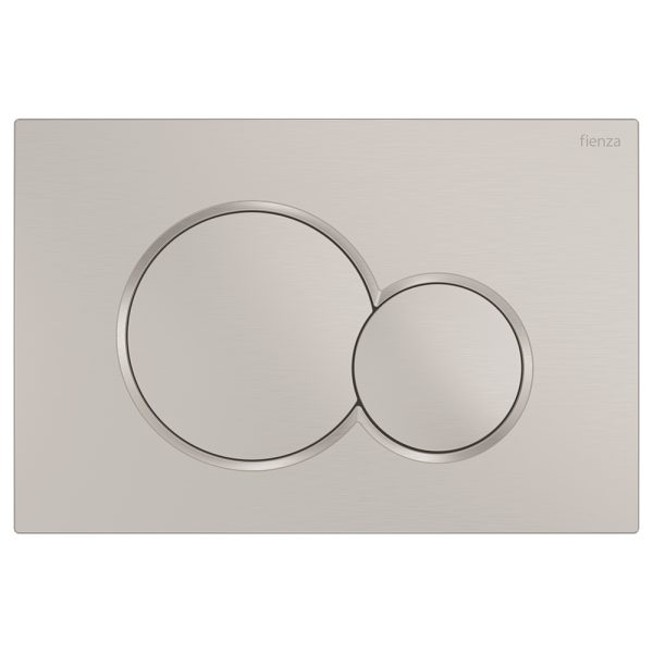 Fienza Sigma Round Button Flush Plate, Brushed Nickel SIG41-BN