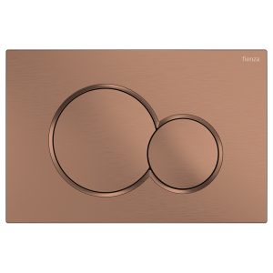 Fienza Sigma Round Button Flush Plate, Brushed Copper SIG41-CO