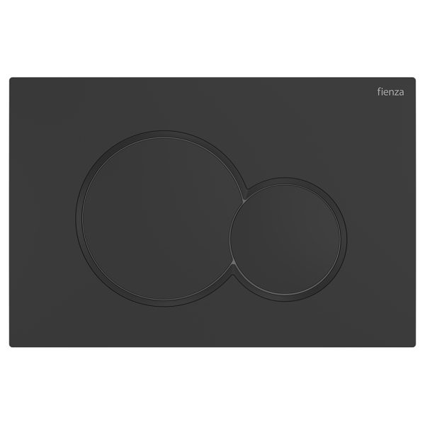 Fienza Sigma Round Button Flush Plate, Matte Black SIG41-MB