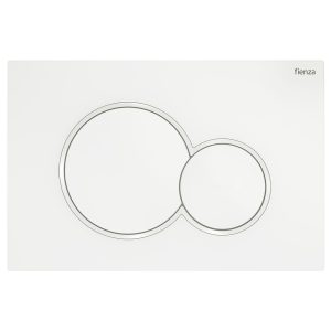 Fienza Sigma Round Button Flush Plate, Matte White SIG41-MW