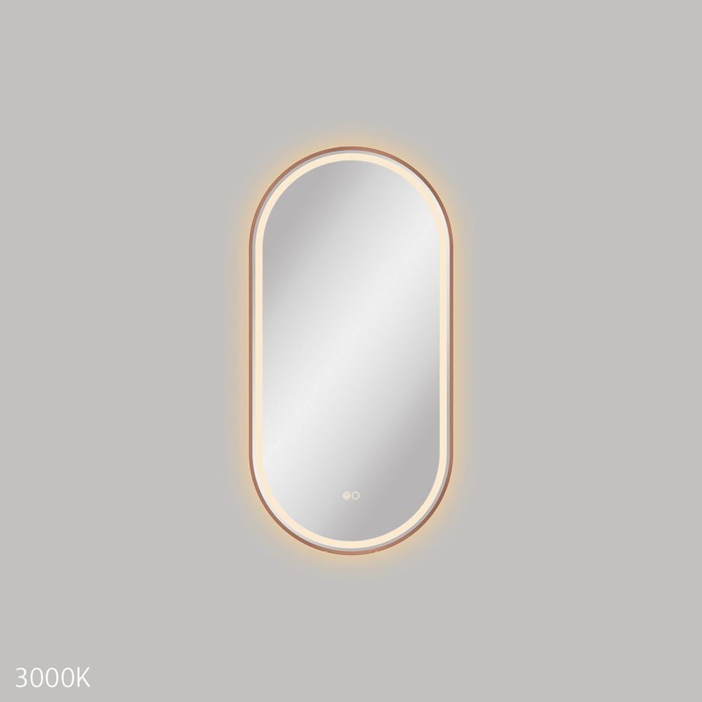Empire LED Brushed Copper Framed Mirror, 450 x 900mm LED4590FPCO - Image 3