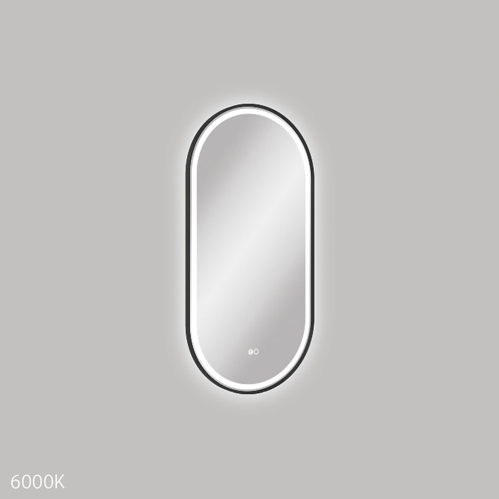 Empire LED Matte Black Framed Mirror, 450 x 900mm LED4590FPB - Image 2