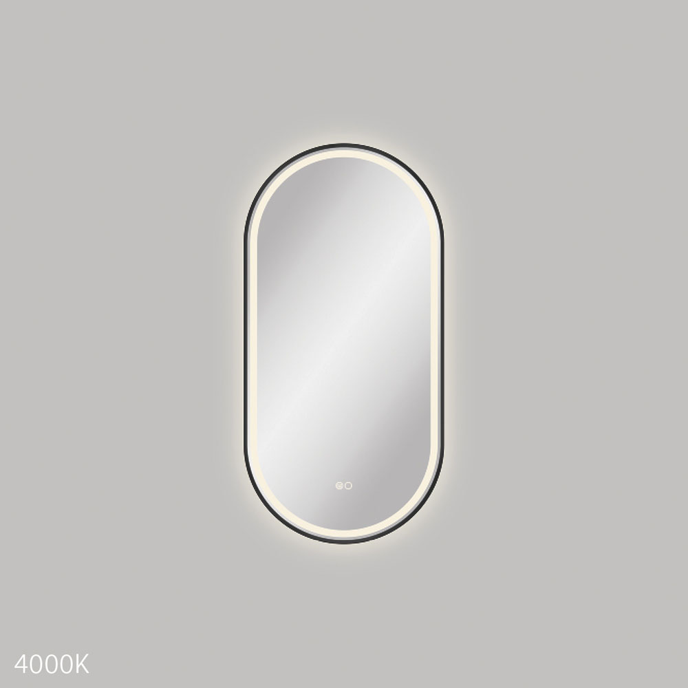 Empire LED Matte Black Framed Mirror, 450 x 900mm LED4590FPB - Image 4