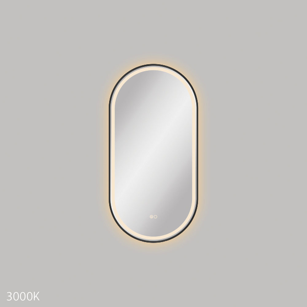 Empire LED Matte Black Framed Mirror, 450 x 900mm LED4590FPB - Image 3