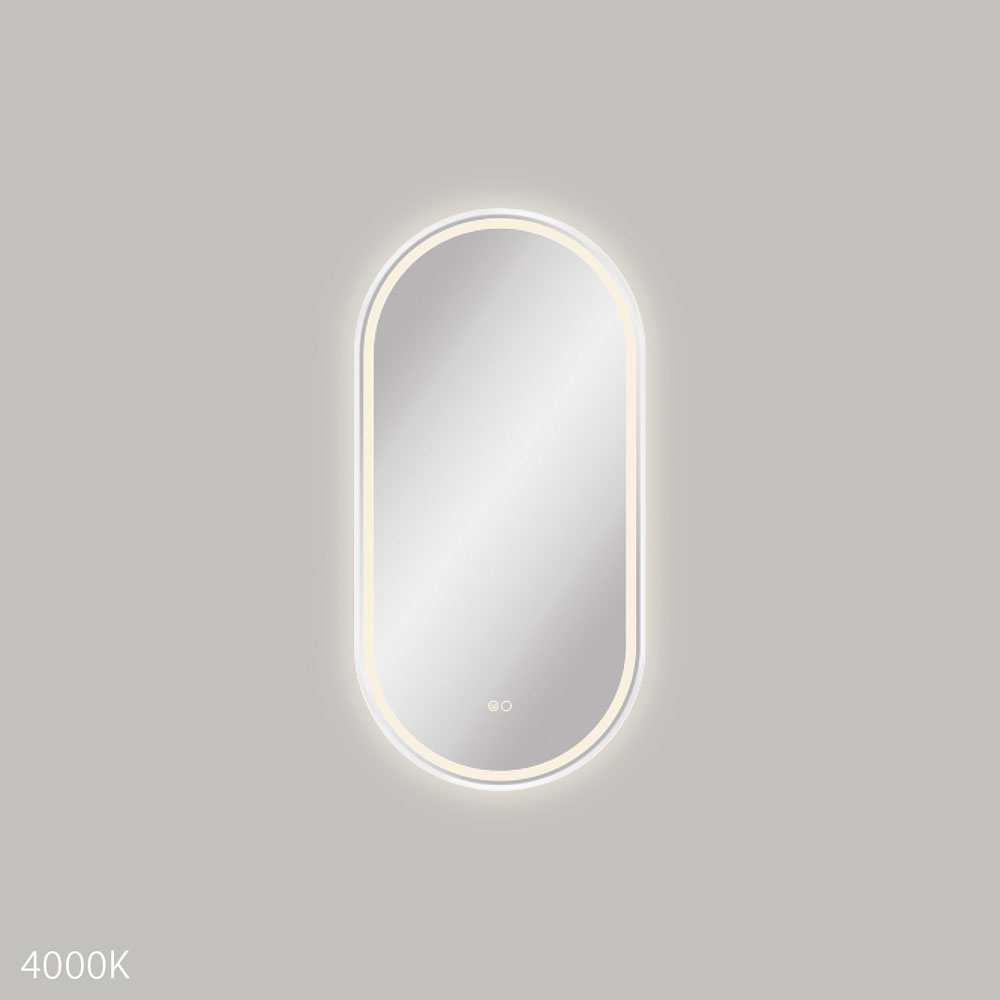 Empire LED Matte White Framed Mirror, 450 x 900mm LED4590FPW - Image 4