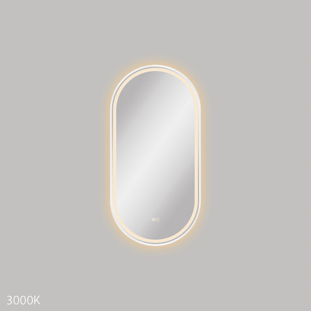 Empire LED Matte White Framed Mirror, 450 x 900mm LED4590FPW - Image 3