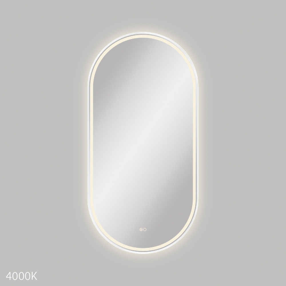 Empire LED Matte White Framed Mirror, 600 x 1200mm LED60120FPW - Image 4