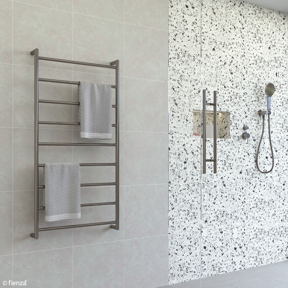 Kaya Heated Towel Rail, 600 x 1200mm, Gun Metal 82860120GM - Image 4