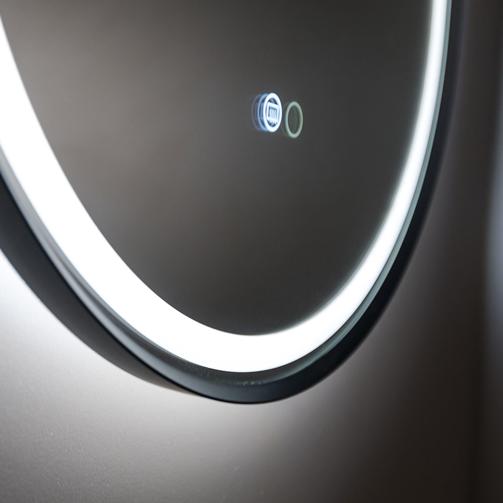 Reba LED Matte Black Framed Mirror, 700mm LED700FRB - Image 2
