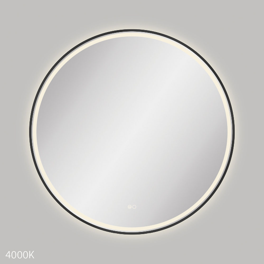 Reba LED Matte Black Framed Mirror, 900mm LED900FRB - Image 3