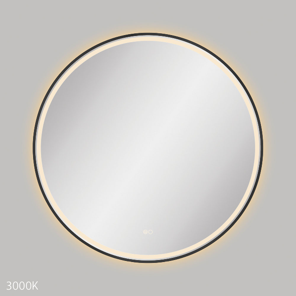 Reba LED Matte Black Framed Mirror, 900mm LED900FRB - Image 2