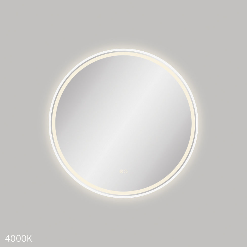 Reba LED Matte White Framed Mirror, 700mm LED700FRW - Image 3
