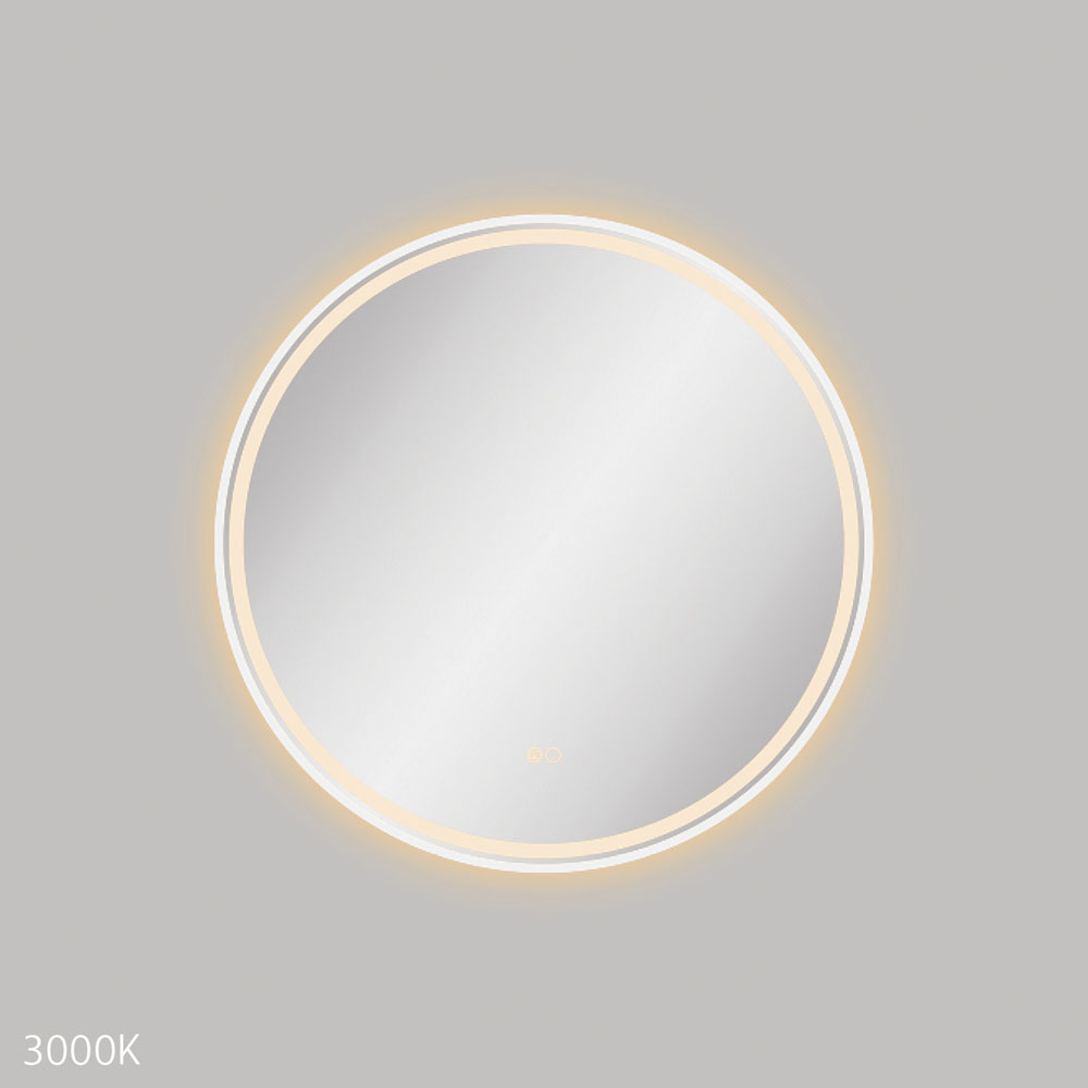 Reba LED Matte White Framed Mirror, 700mm LED700FRW - Image 2
