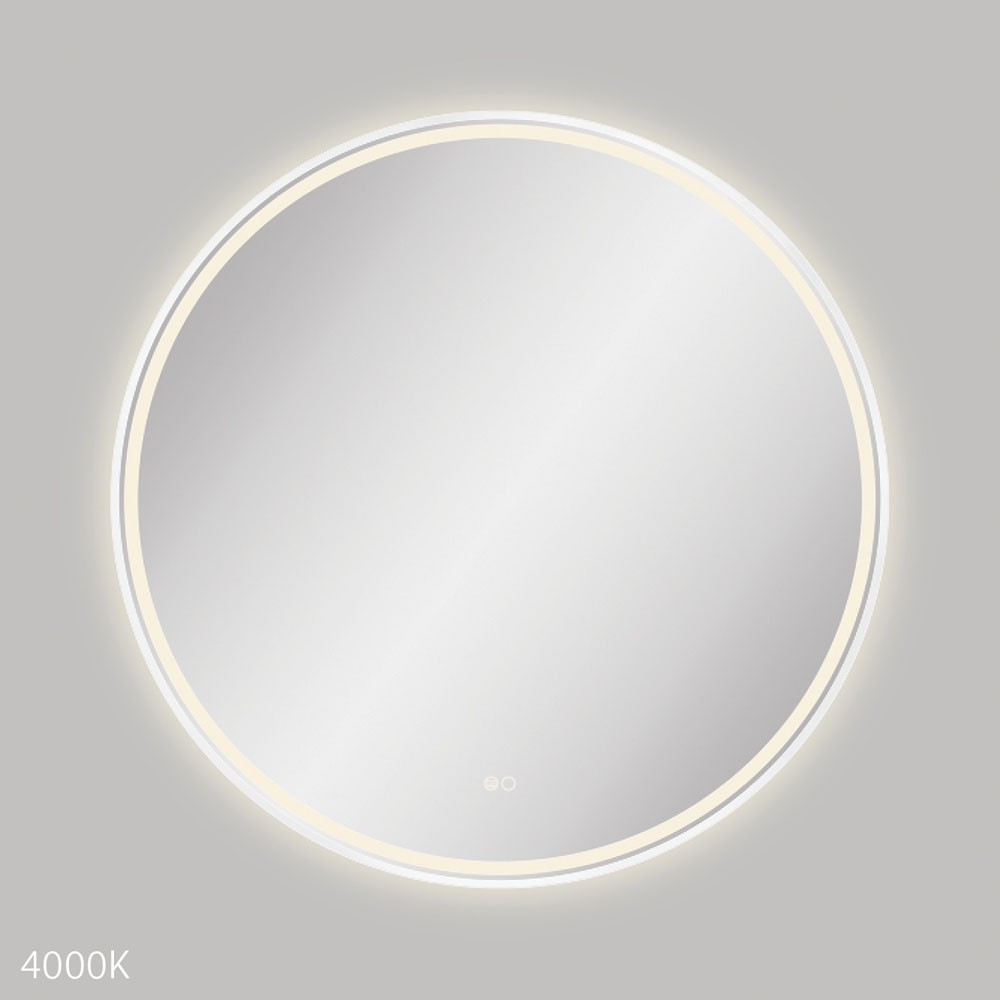 Reba LED Matte White Framed Mirror, 900mm LED900FRW - Image 3