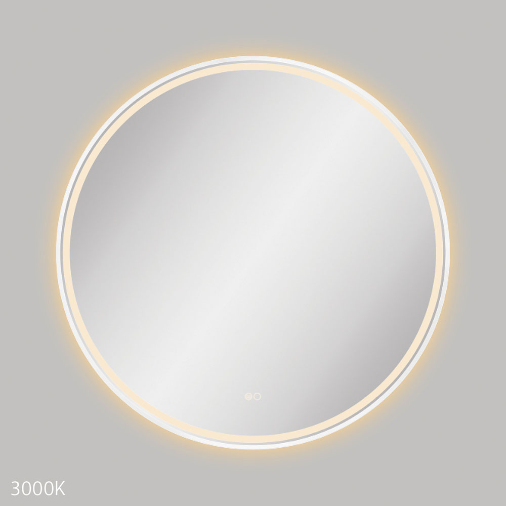 Reba LED Matte White Framed Mirror, 900mm LED900FRW - Image 2