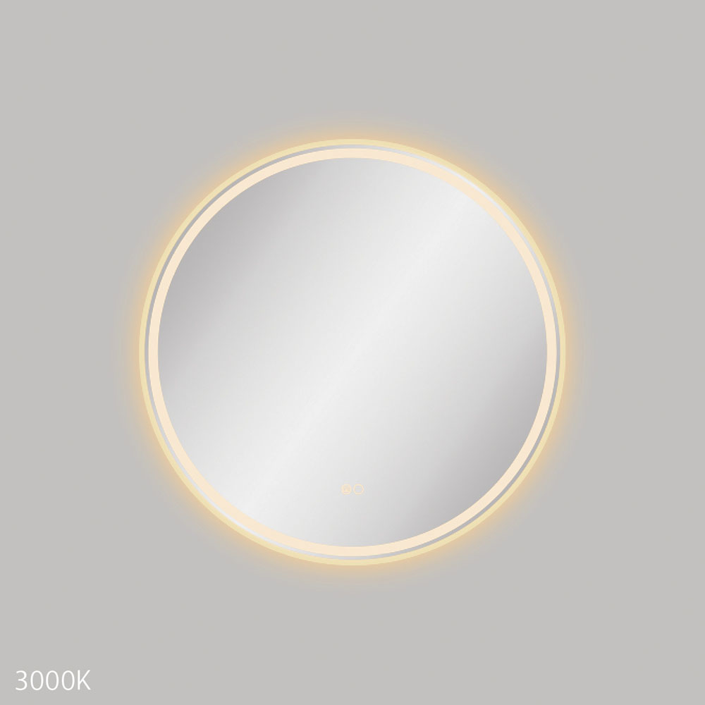Reba LED Urban Brass Framed Mirror, 700mm LED700FRUB - Image 2