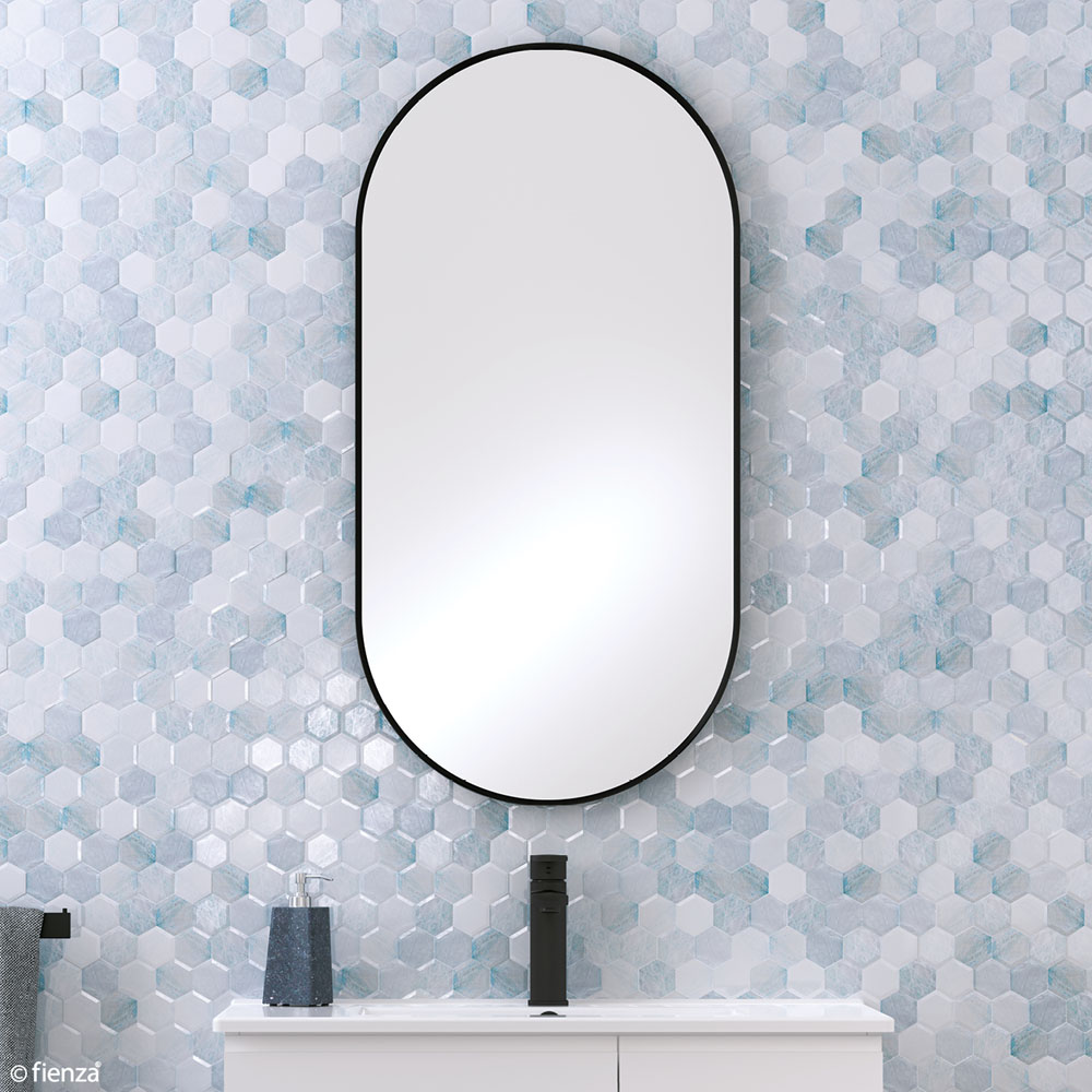 Empire Matte Black Framed Mirror, 450 x 900mm FMP4590B - Image 6