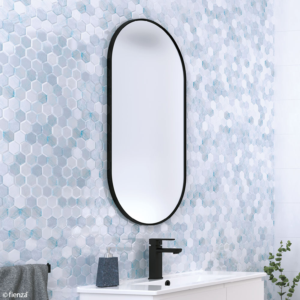 Empire Matte Black Framed Mirror, 450 x 900mm FMP4590B - Image 5