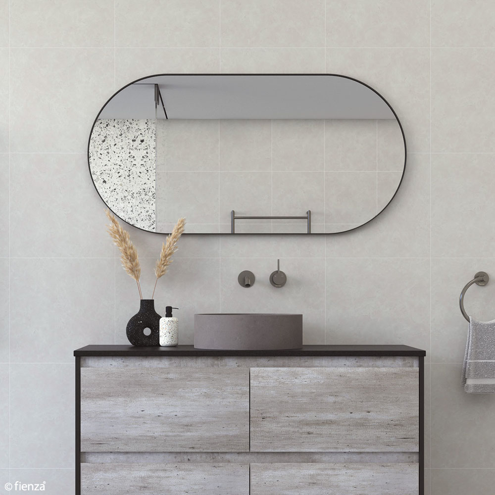 Empire Matte Black Framed Mirror, 450 x 900mm FMP4590B - Image 4