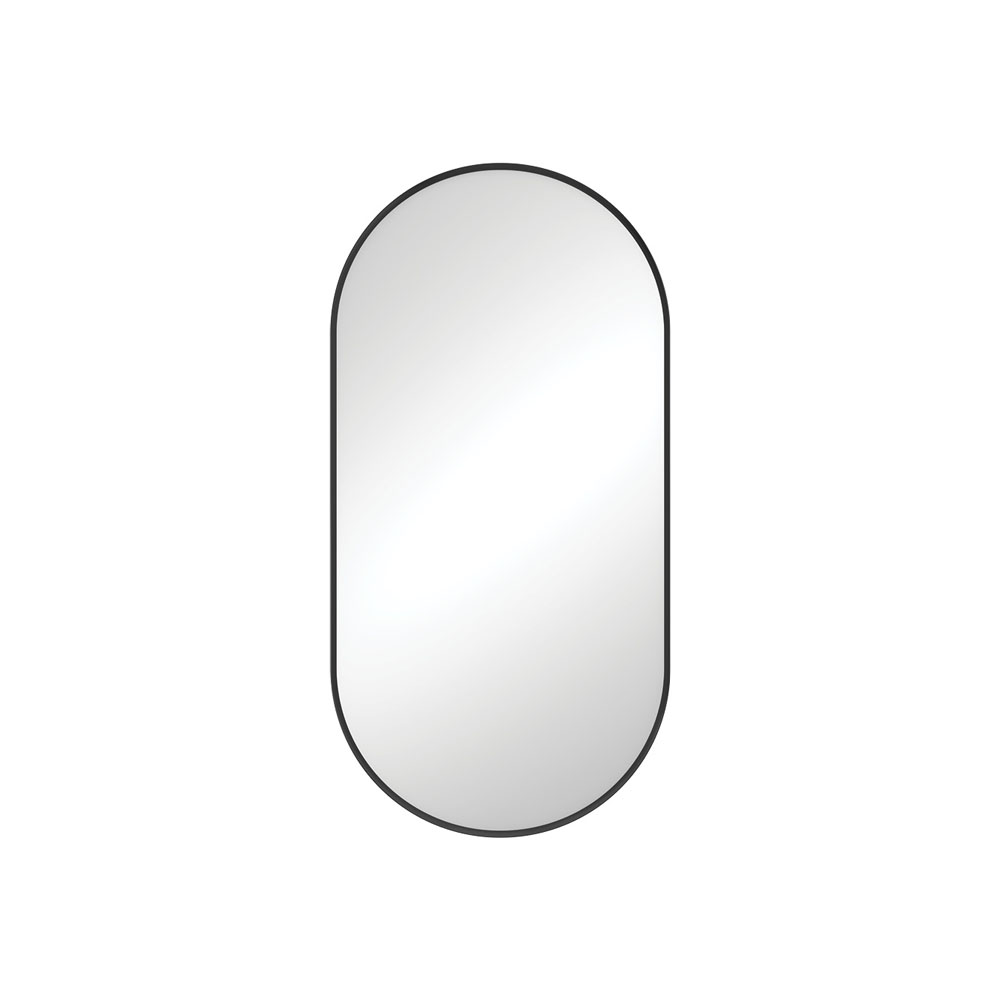 Empire Matte Black Framed Mirror, 450 x 900mm FMP4590B
