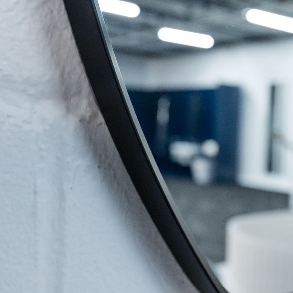 Reba Matte Black Framed Mirror, 600mm FMR60B - Image 3