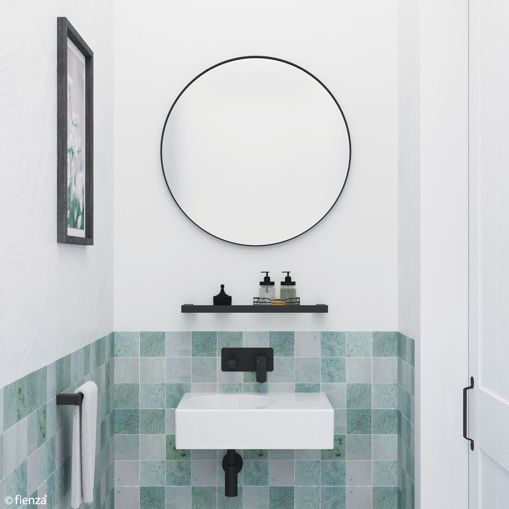 Reba Matte Black Framed Mirror, 800mm FMR80B - Image 3