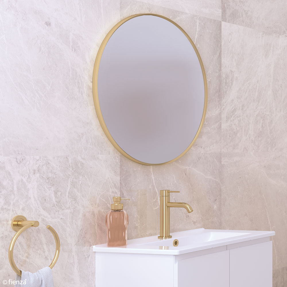 Reba Urban Brass Framed Mirror, 600mm FMR60UB - Image 3