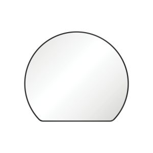 Sunrise Matte Black Round Framed Mirror FMSR80B