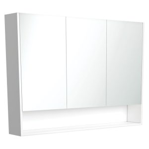 1200 Mirror Cabinet with Display Shelf, Gloss White PSC1200SW