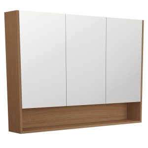 1200 Mirror Cabinet with Display Shelf, Walnut PSC1200SWA
