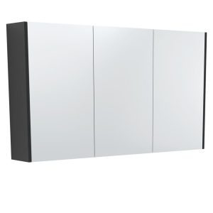 1200 Mirror Cabinet with Satin Black Side Panels PSC1200B