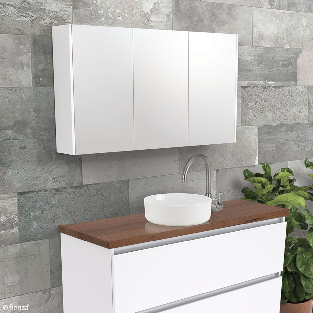 1500 Mirror Cabinet with Gloss White Side Panels PSC1500W - Image 2