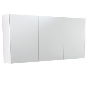 1500 Mirror Cabinet with Gloss White Side Panels PSC1500W