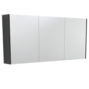 1500 Mirror Cabinet with Satin Black Side Panels PSC1500B