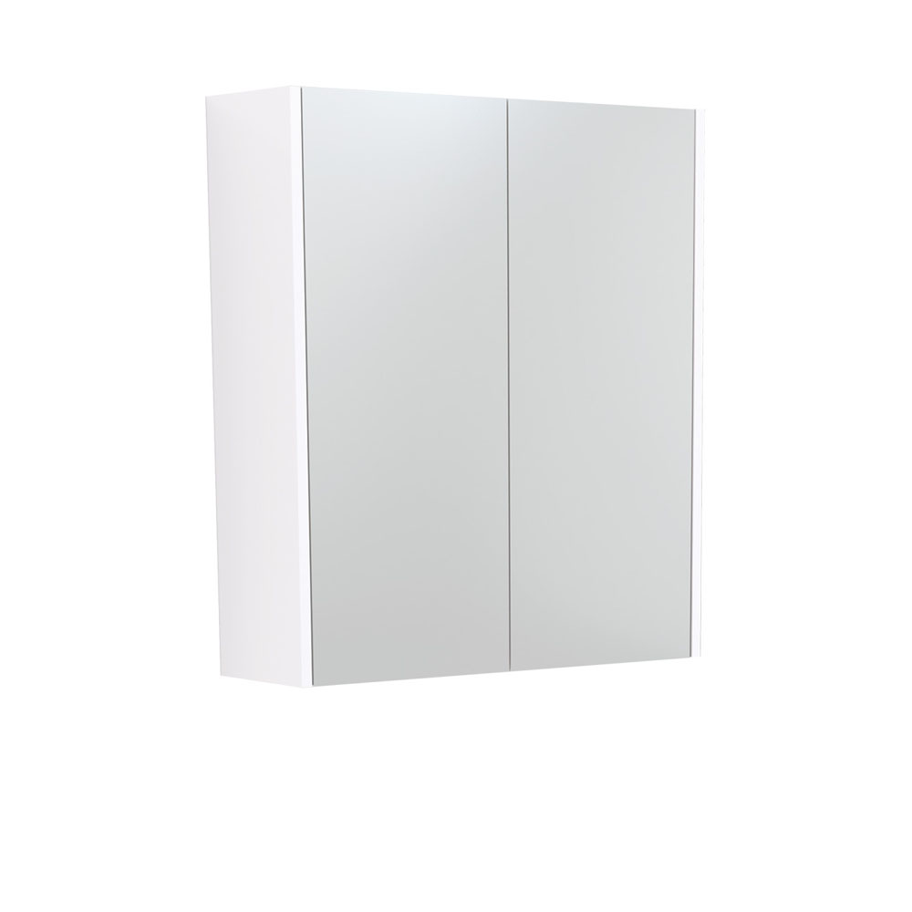 600 Mirror Cabinet with Gloss White Side Panels PSC600W