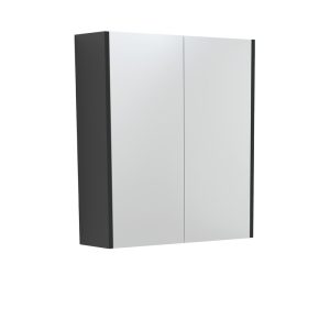 600 Mirror Cabinet with Satin Black Side Panels PSC600B