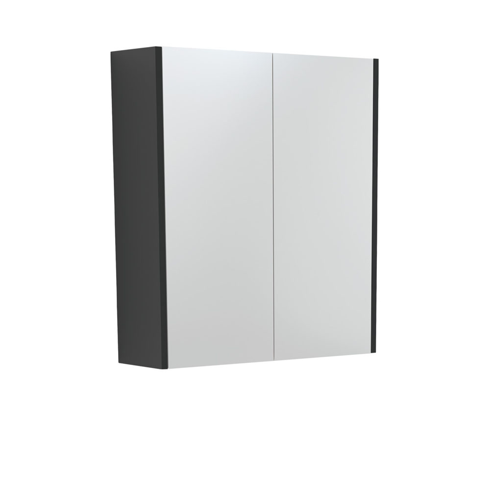 600 Mirror Cabinet with Satin Black Side Panels PSC600B