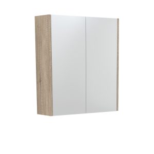 600 Mirror Cabinet with Scandi Oak Side Panels PSC600S