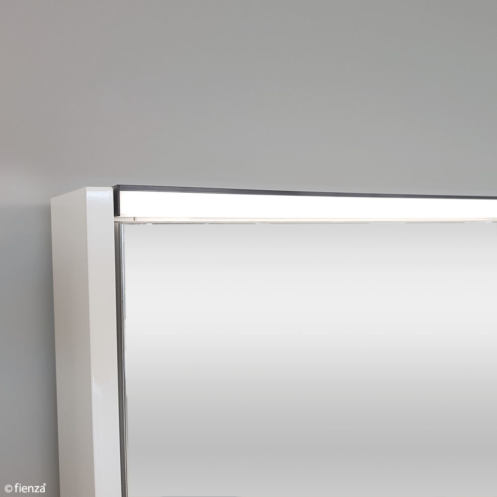 750 LED Mirror Cabinet with Display Shelf, Gloss White PSC750SW-LED - Image 2