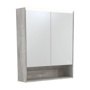 750 LED Mirror Cabinet with Display Shelf, Industrial PSC750SX-LED