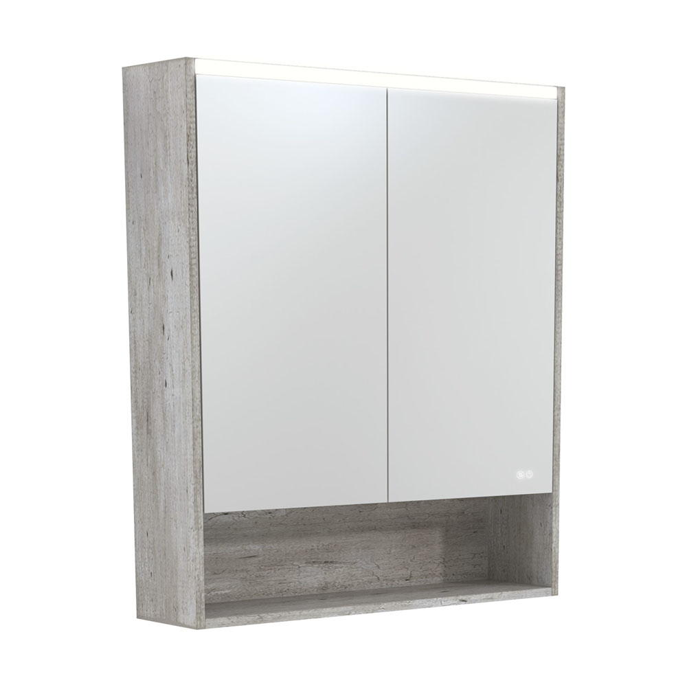 750 LED Mirror Cabinet with Display Shelf, Industrial PSC750SX-LED