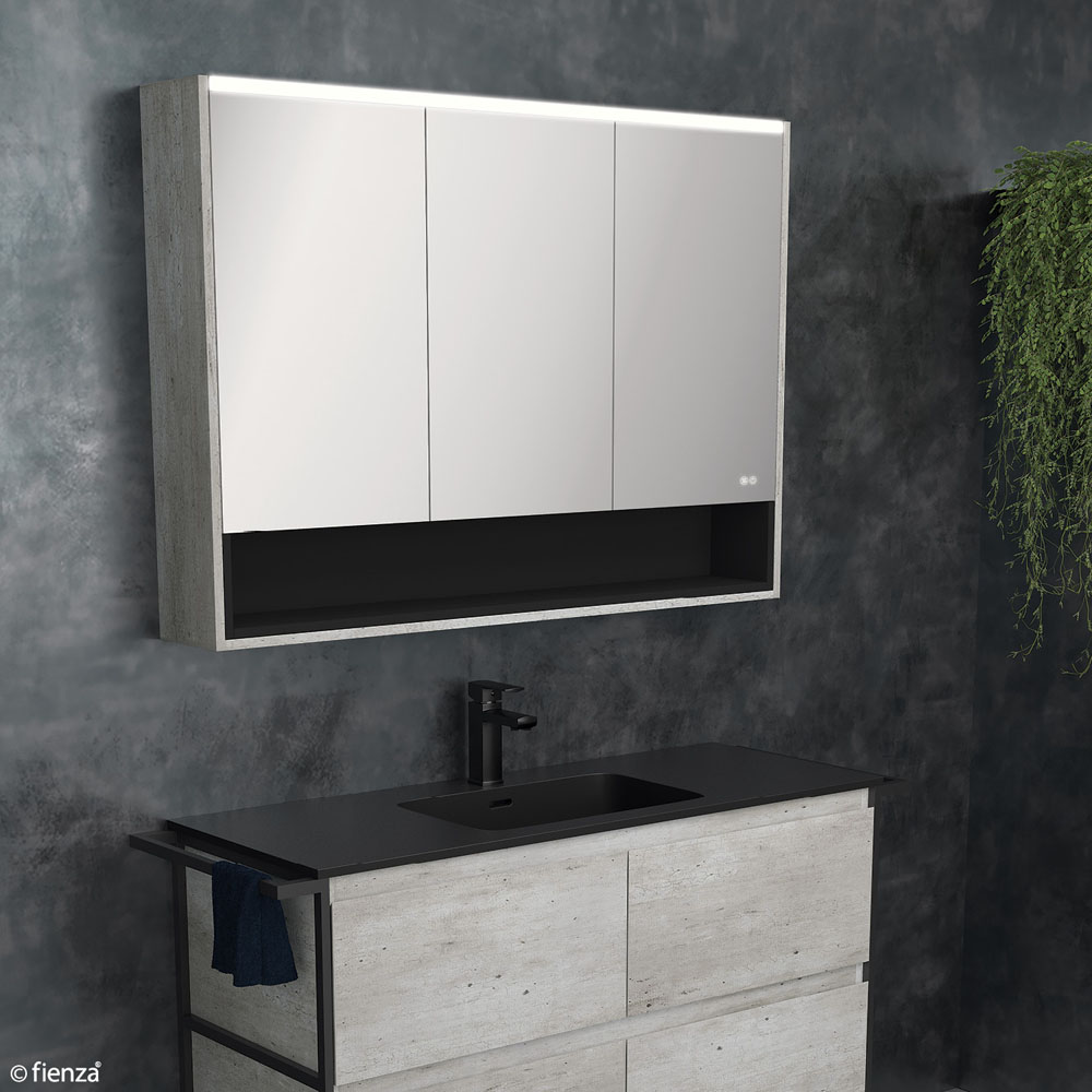 750 LED Mirror Cabinet with Display Shelf, Satin White PSC750SMW-LED - Image 4