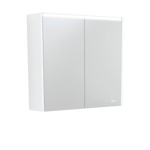 750 LED Mirror Cabinet with Satin White Side Panels PSC750MW-LED